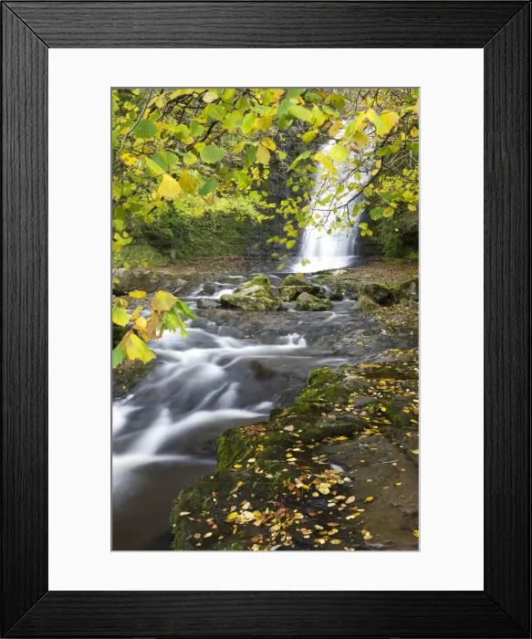 Framed Print : Waterfall and autumn foliage at Blaen-y-Glyn, Brecon Breacons National Park, Powys, Wales Framed Print : Waterfall and autumn foliage at Blaen-y-Glyn, Brecon Breacons National Park, Powys, Wales