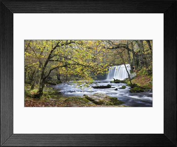 Framed Print : Scwd Ddwli waterfall on the Nedd Fechan river near Ystradfellte, Brecon Beacons National Framed Print : Scwd Ddwli waterfall on the Nedd Fechan river near Ystradfellte, Brecon Beacons National