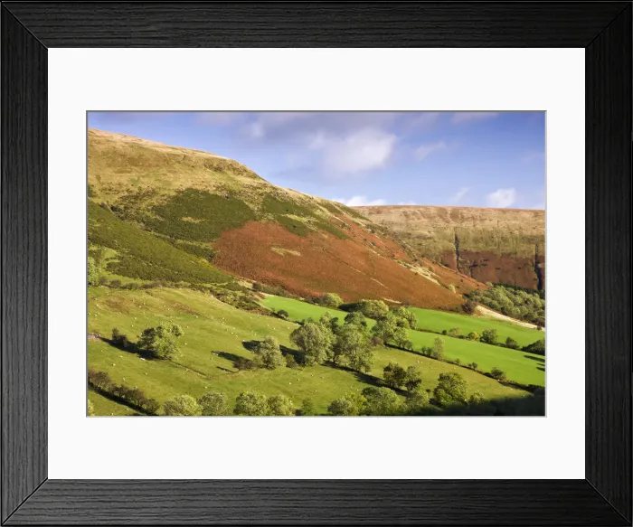 Framed Print : Vale of Ewyas and Offas Dyke, Brecon Beacons National Park, Monmouthshire, Wales, UK Framed Print : Vale of Ewyas and Offas Dyke, Brecon Beacons National Park, Monmouthshire, Wales, UK