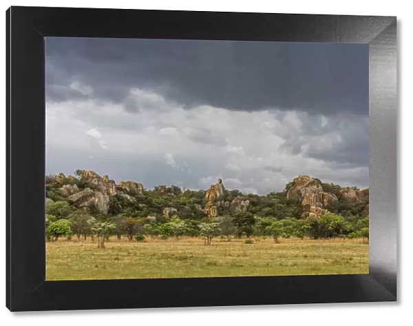 Africa, Zimbabwe, Bulawayo. Matobo Hills National Park. granite rock formations