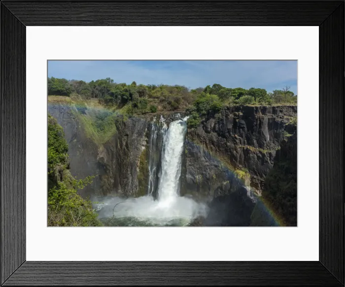 Framed Print : Africa, Zimbabwe, Matabeleland north. The Victoria Falls with low water