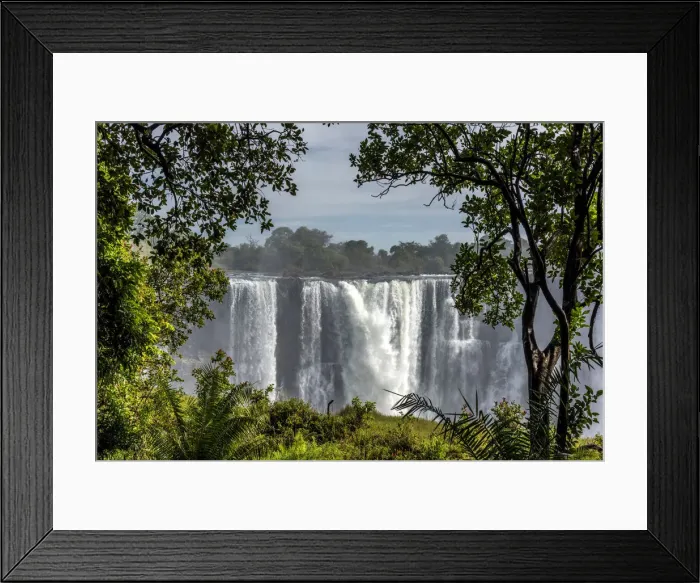 Framed Print : Africa, Zimbabwe, Matabeleland north. The Victoria Falls with low water Framed Print : Africa, Zimbabwe, Matabeleland north. The Victoria Falls with low water