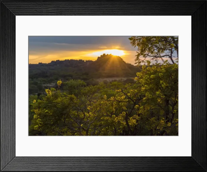 Framed Print : Africa, Zimbabwe, Bulawayo. Matobo Hills National Park. sunset Framed Print : Africa, Zimbabwe, Bulawayo. Matobo Hills National Park. sunset