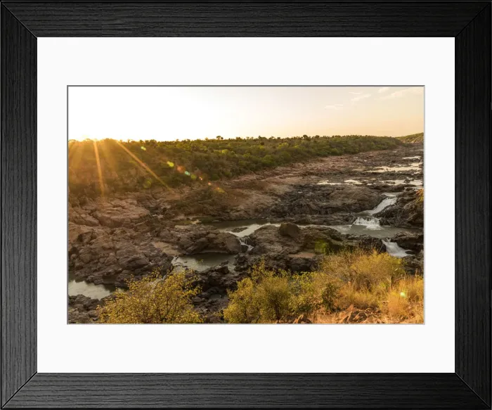 Framed Print : africa, Zimbabwe, the Chivalila falls near to Gonarezhou NP at sunset Framed Print : africa, Zimbabwe, the Chivalila falls near to Gonarezhou NP at sunset