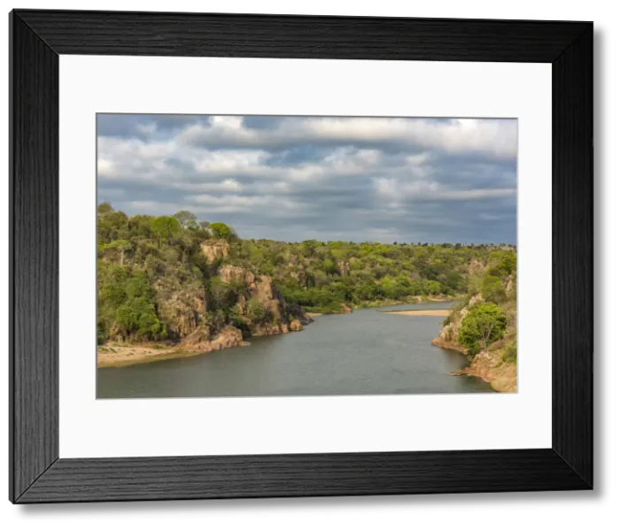 Framed Print : Africa, Zimbabwe, Gonarezhou National Park. Morning light at Chilo Gorge Framed Print : Africa, Zimbabwe, Gonarezhou National Park. Morning light at Chilo Gorge