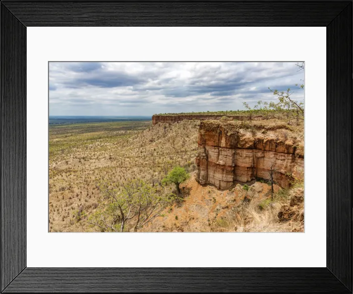 Framed Print : Africa, Zimbabwe, Gonarezhou National Park. View of the red sandstone Chilojo cliffs Framed Print : Africa, Zimbabwe, Gonarezhou National Park. View of the red sandstone Chilojo cliffs