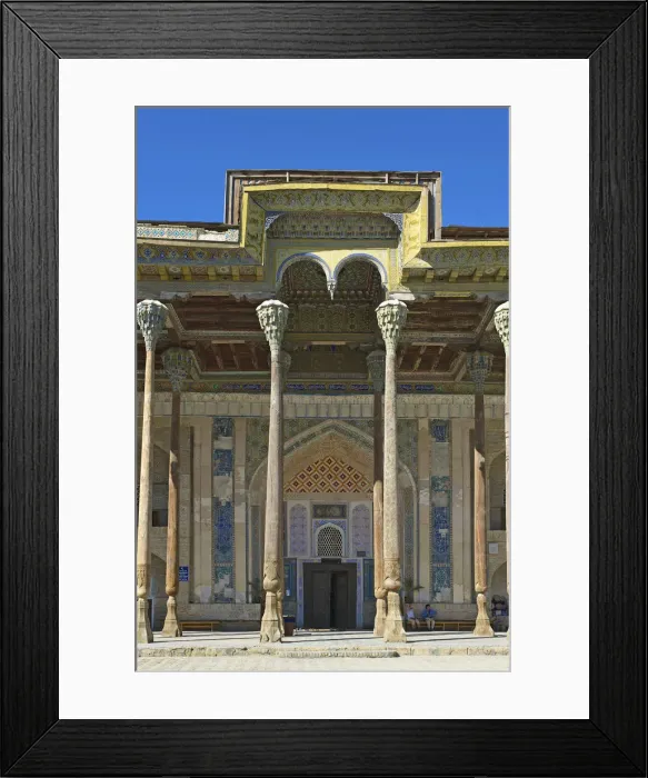 Framed Print : Bolo Hauz Mosque, Bukhara, Uzbekistan