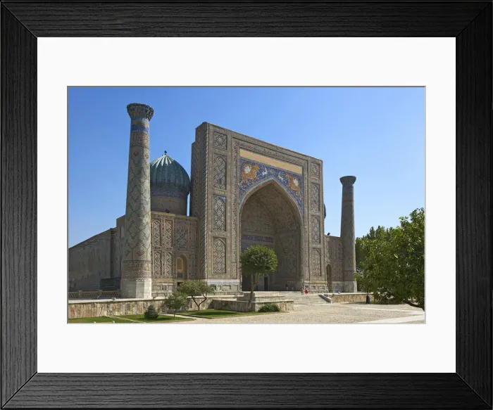 Framed Print : Sher Dor Madrassa, Registan, Samarkand, Uzbekistan Framed Print : Sher Dor Madrassa, Registan, Samarkand, Uzbekistan