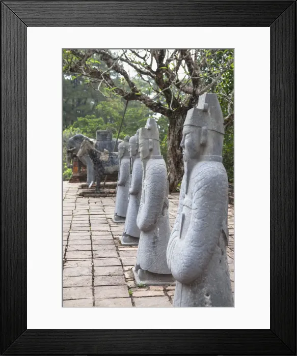 Framed Print : Statues at Tomb of Tu Duc (UNESCO World Heritage Site), Hue, Thua Thien-Hue, Vietnam