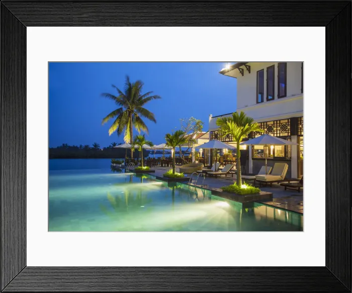 Framed Print : Swimming pool at Hoi An Beach Resort, Cua Dai beach, Hoi An, Quang Ham, Vietnam Framed Print : Swimming pool at Hoi An Beach Resort, Cua Dai beach, Hoi An, Quang Ham, Vietnam