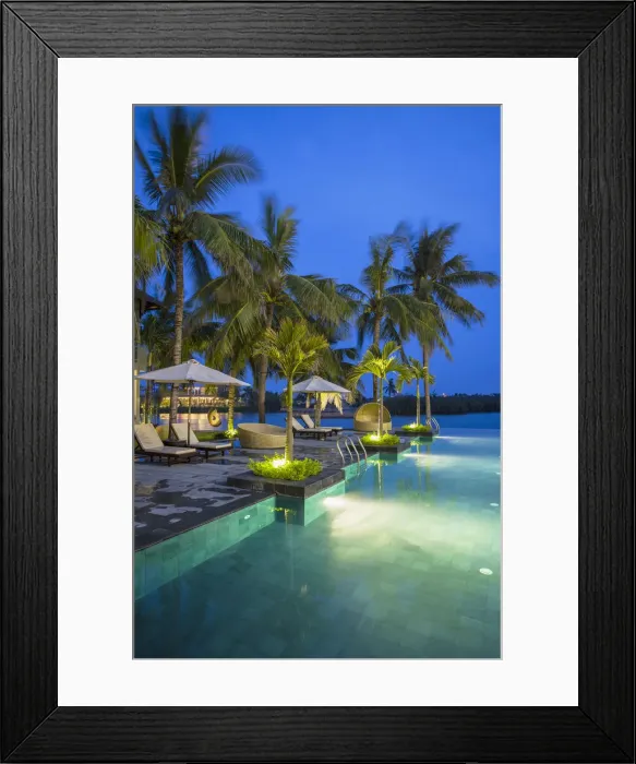 Framed Print : Swimming pool at Hoi An Beach Resort, Cua Dai beach, Hoi An, Quang Ham, Vietnam Framed Print : Swimming pool at Hoi An Beach Resort, Cua Dai beach, Hoi An, Quang Ham, Vietnam