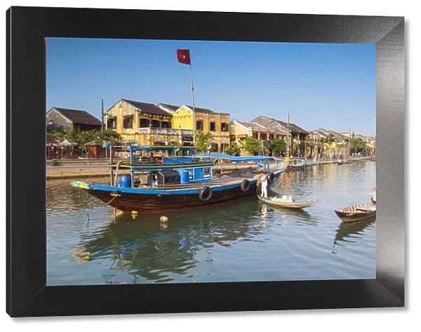 Boats on Thu Bon River, Hoi An (UNESCO World Heritage Site), Quang Ham, Vietnam