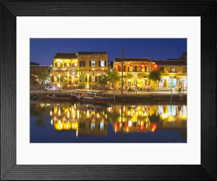 Framed Print : Hoi An at dusk, Hoi An (UNESCO World Heritage Site), Quang Nam, Vietnam