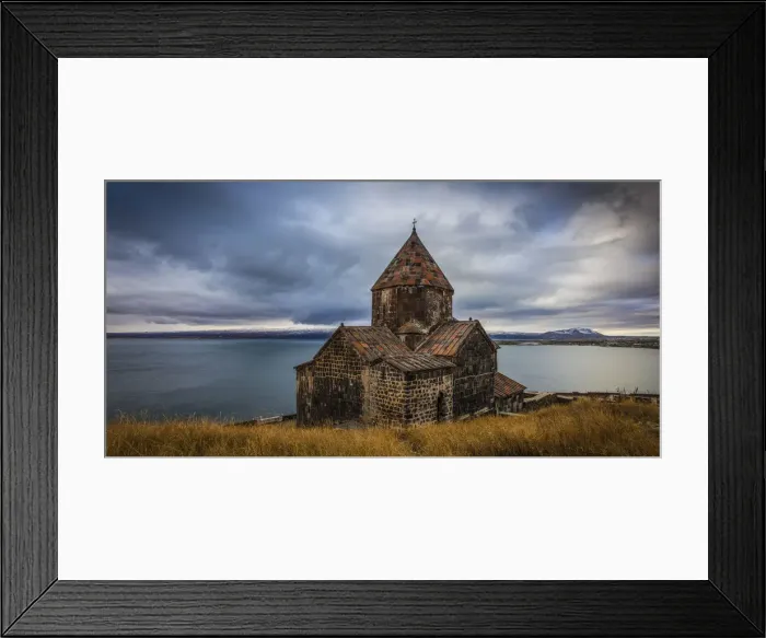 Framed Print : Armenia, Lake Seven, Sevanavank monastery