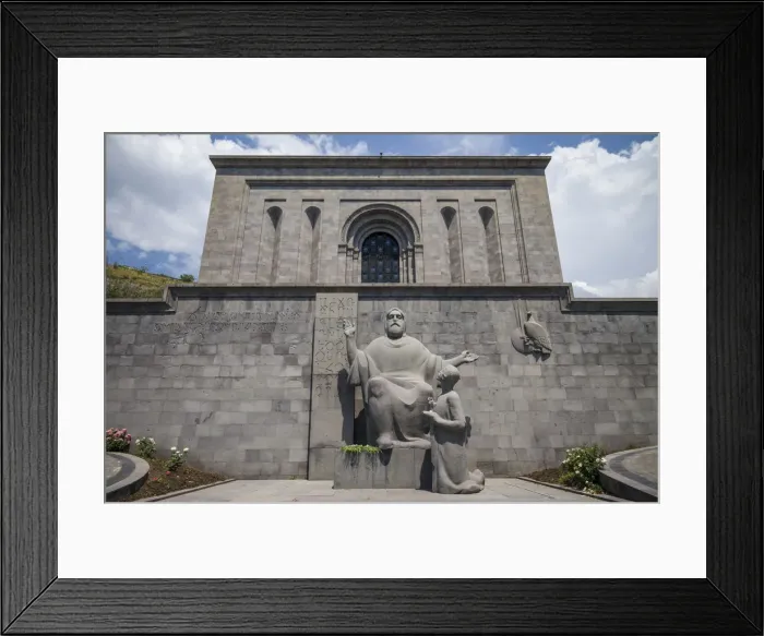 Framed Print : Armenia, Yerevan, Matenadaran Library, statue of St Framed Print : Armenia, Yerevan, Matenadaran Library, statue of St