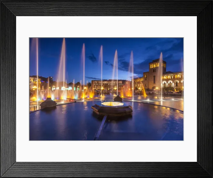 Framed Print : Armenia, Yerevan, Republic Square, dancing fountains