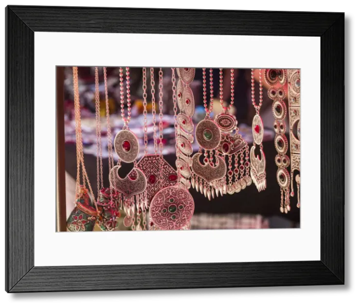 Framed Print : Armenia, Yerevan, Vernissage Market, jewelry Framed Print : Armenia, Yerevan, Vernissage Market, jewelry