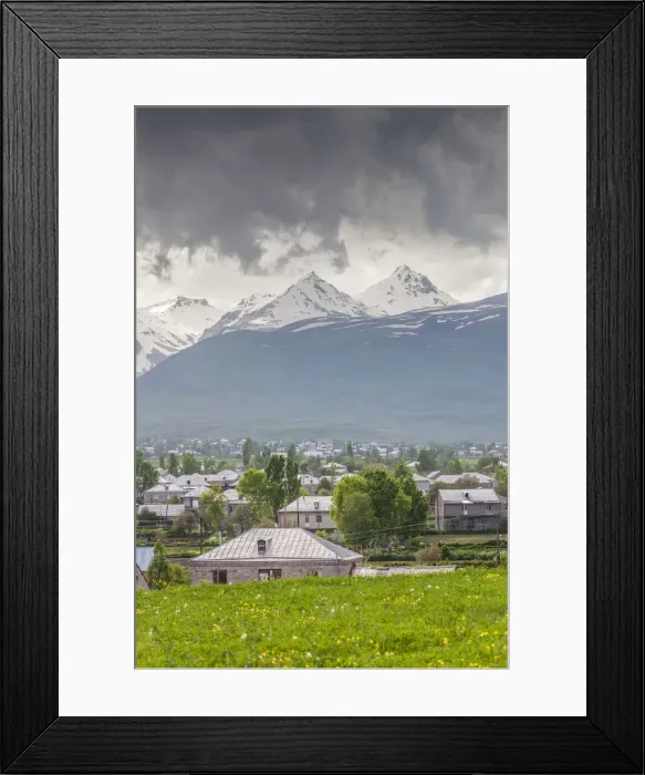 Framed Print : Armenia, Shenavan, village and Mt. Aragats Framed Print : Armenia, Shenavan, village and Mt. Aragats