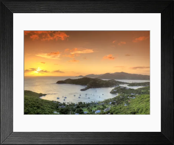 Framed Print : Caribbean, Antigua and Barbuda, English Harbour from Shirleys Heights Framed Print : Caribbean, Antigua and Barbuda, English Harbour from Shirleys Heights