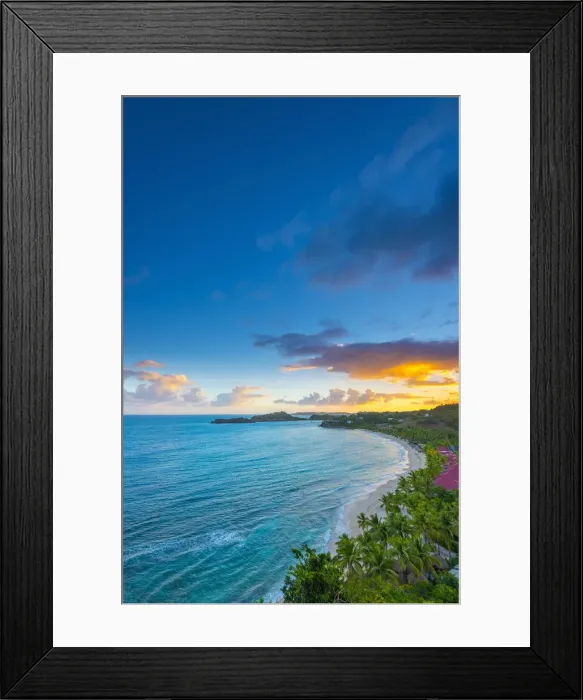 Framed Print : Caribbean, Antigua, Galley Bay, Galley Bay Beach, Sunrise Framed Print : Caribbean, Antigua, Galley Bay, Galley Bay Beach, Sunrise