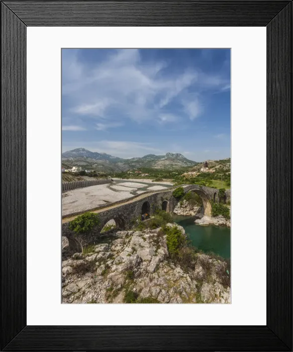 Framed Print : Albania, Shkodra-area, the Mesi Bridge, Ottoman-era bridge Framed Print : Albania, Shkodra-area, the Mesi Bridge, Ottoman-era bridge
