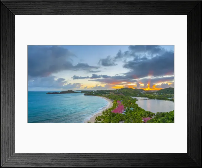 Framed Print : Caribbean, Antigua, Galley Bay, Galley Bay Beach, Sunrise Framed Print : Caribbean, Antigua, Galley Bay, Galley Bay Beach, Sunrise