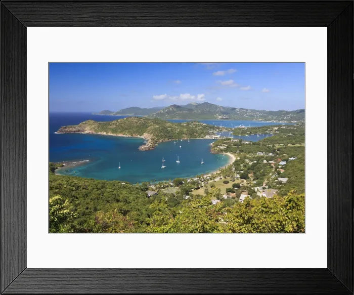 Framed Print : Caribbean, Antigua and Barbuda, English Harbour from Shirleys Heights Framed Print : Caribbean, Antigua and Barbuda, English Harbour from Shirleys Heights