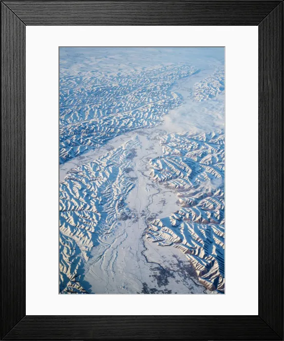 Framed Print : Aerial view over central Afghanistan Framed Print : Aerial view over central Afghanistan