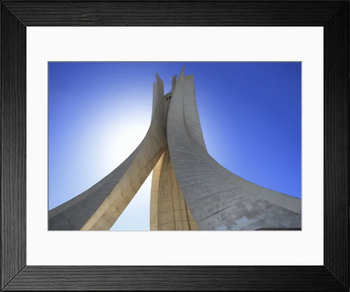 Framed Print : The Monument of the Martyrs (Maquam Eaachahid) (1982), Algiers, Algiers Province Framed Print : The Monument of the Martyrs (Maquam Eaachahid) (1982), Algiers, Algiers Province