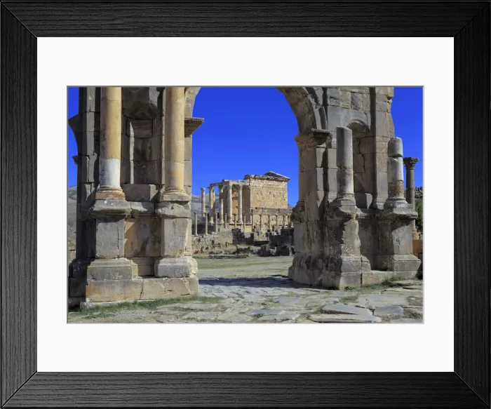 Framed Print : Caracalla arch, Ruins of ancient city Cuicul, Djemila, Setif Province, Algeria
