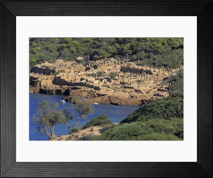 Framed Print : Ruins of ancient city, Tipaza, Tipaza Province, Algeria Framed Print : Ruins of ancient city, Tipaza, Tipaza Province, Algeria