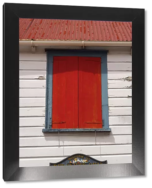 Caribbean, Antigua, St. Johns, Heritage Quay, Traditional shutters
