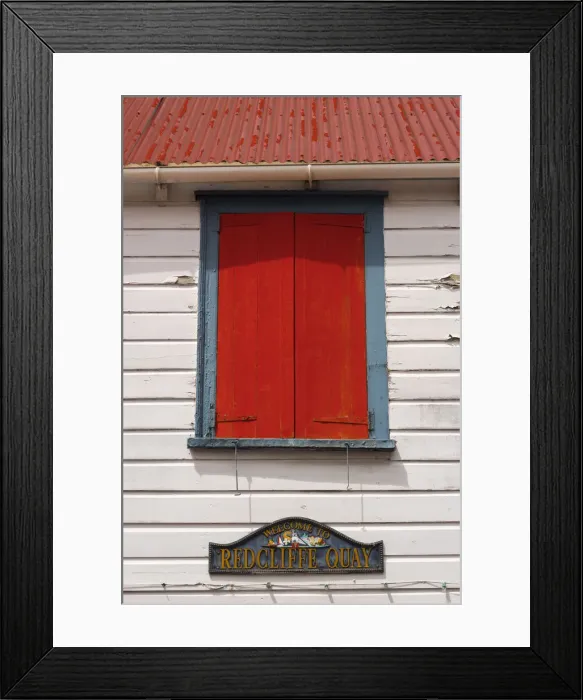Framed Print : Caribbean, Antigua, St. Johns, Heritage Quay, Traditional shutters Framed Print : Caribbean, Antigua, St. Johns, Heritage Quay, Traditional shutters