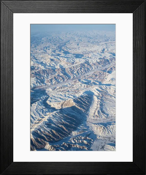Framed Print : Aerial view over Helmand in central Afghanistan Framed Print : Aerial view over Helmand in central Afghanistan