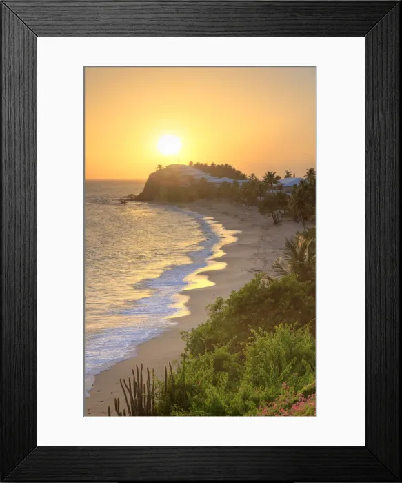 Framed Print : Caribbean, Antigua and Barbuda, Curtain Bluff Beach Framed Print : Caribbean, Antigua and Barbuda, Curtain Bluff Beach