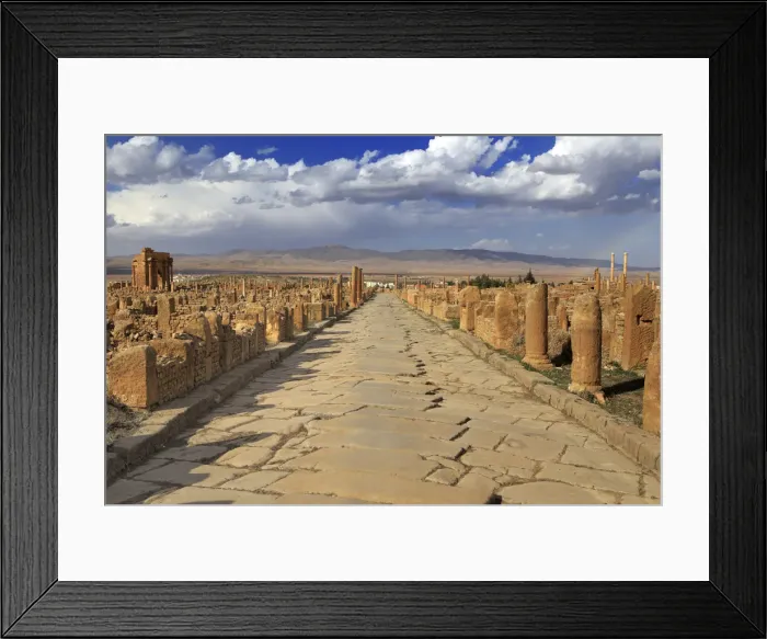 Framed Print : Ancient Roman city (2-3rd centuries), Timgad, Batna Province, Algeria