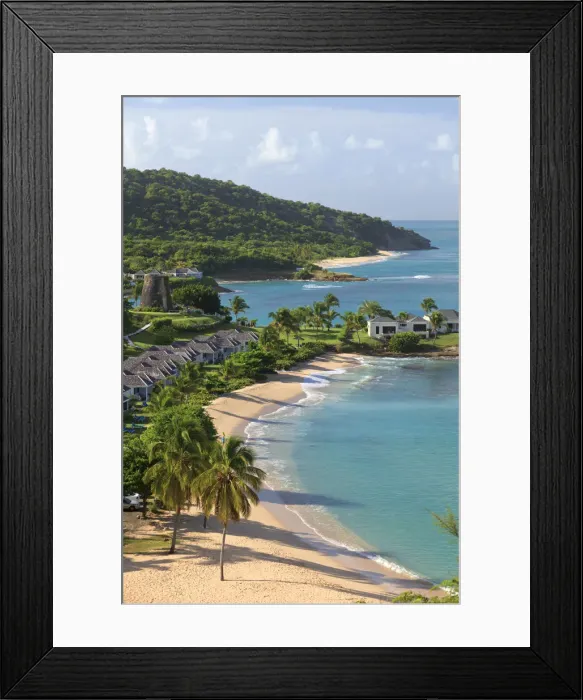 Framed Print : Caribbean, Antigua and Barbuda, Hawksbill Beach and resort Framed Print : Caribbean, Antigua and Barbuda, Hawksbill Beach and resort