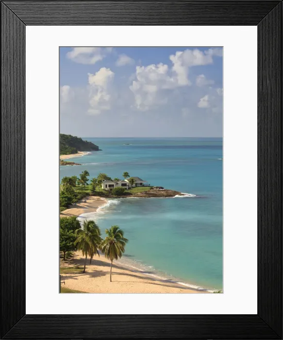 Framed Print : Caribbean, Antigua and Barbuda, Hawksbill Beach and resort Framed Print : Caribbean, Antigua and Barbuda, Hawksbill Beach and resort