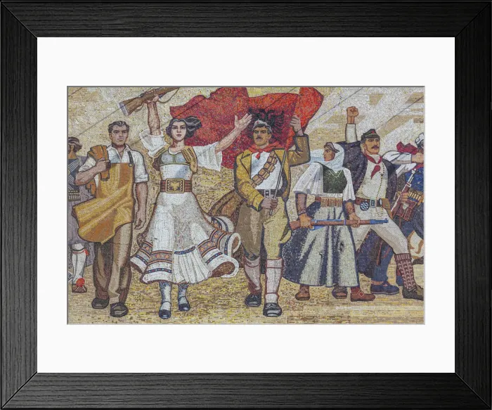 Framed Print : Albania, Tirana, Skanderbeg Square, National Historical Museum, mosaic Framed Print : Albania, Tirana, Skanderbeg Square, National Historical Museum, mosaic