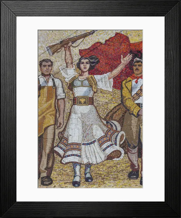Framed Print : Albania, Tirana, Skanderbeg Square, National Historical Museum, mosaic Framed Print : Albania, Tirana, Skanderbeg Square, National Historical Museum, mosaic