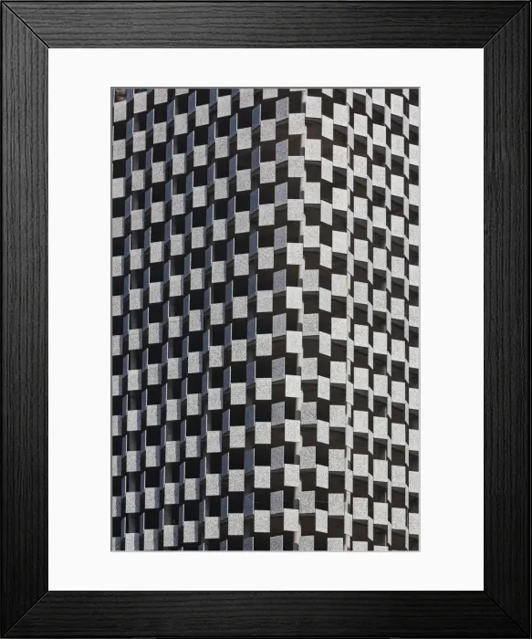 Framed Print : Albania, Tirana, highrise building detail