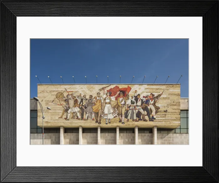 Framed Print : Albania, Tirana, Skanderbeg Square, National Historical Museum, mosaic Framed Print : Albania, Tirana, Skanderbeg Square, National Historical Museum, mosaic