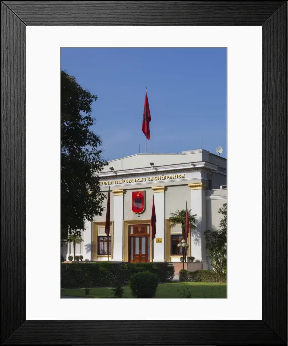 Framed Print : Albania, Tirana, Albanian Parliament Building Framed Print : Albania, Tirana, Albanian Parliament Building