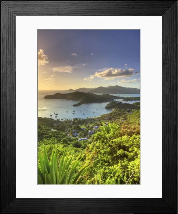 Framed Print : Caribbean, Antigua and Barbuda, English Harbour from Shirleys Heights Framed Print : Caribbean, Antigua and Barbuda, English Harbour from Shirleys Heights