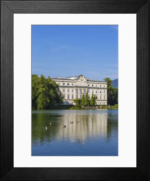 Framed Print : Austria, Salzburg, Leopoldskron, Leopoldskron palace, made famous by the boating scene Framed Print : Austria, Salzburg, Leopoldskron, Leopoldskron palace, made famous by the boating scene