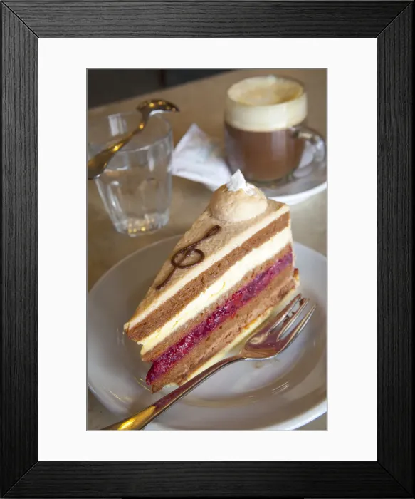 Framed Print : Motzart Cake in Cafe, Salzburg, Salzkammergut, Austria Framed Print : Motzart Cake in Cafe, Salzburg, Salzkammergut, Austria
