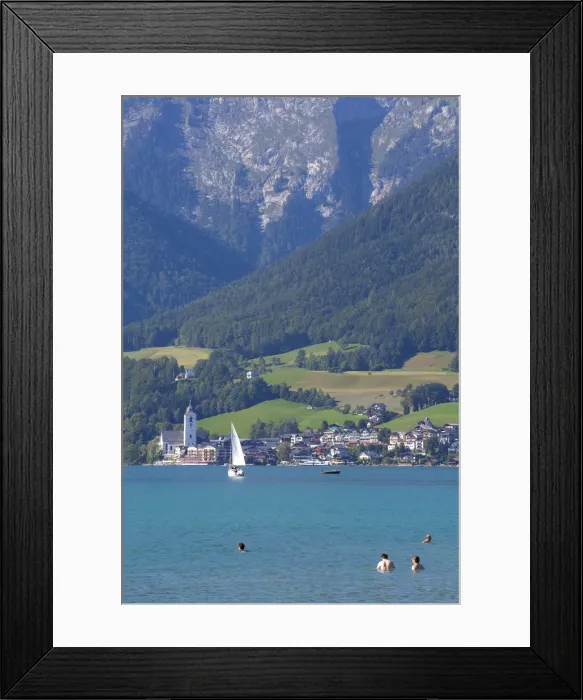 Framed Print : St. Wolfgang, Wolfgangsee lake, Flachgau, Upper Austria, Austria