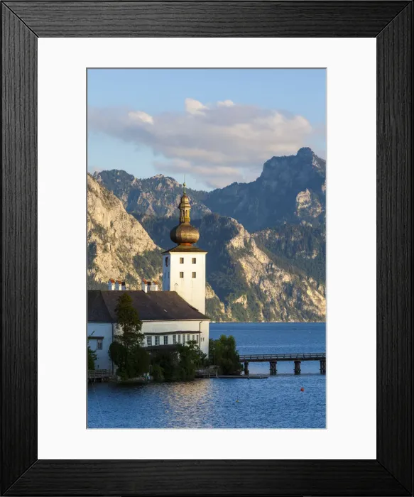 Framed Print : Schloss Ort on Lake Traunsee, Gmunden, Salzkammergut, Upper Austria, Austria
