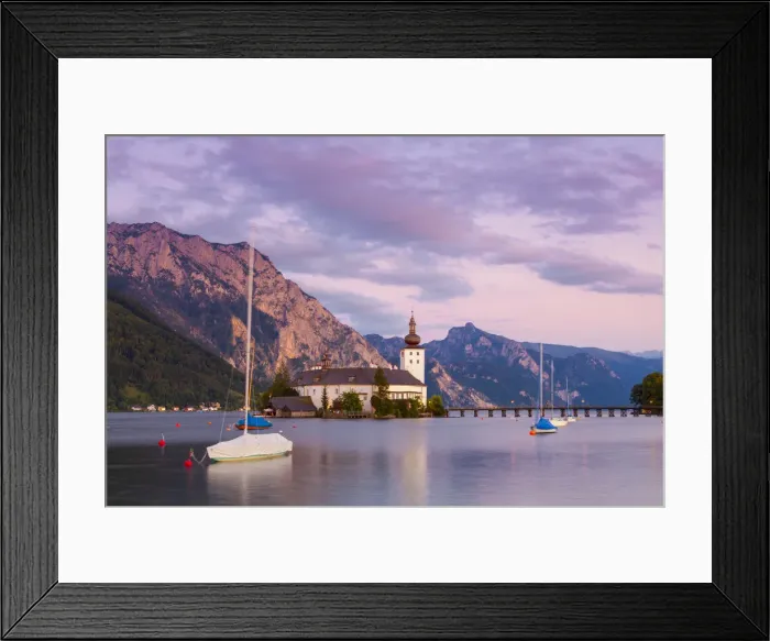 Framed Print : Schloss Ort on Lake Traunsee, Gmunden, Salzkammergut, Upper Austria, Austria