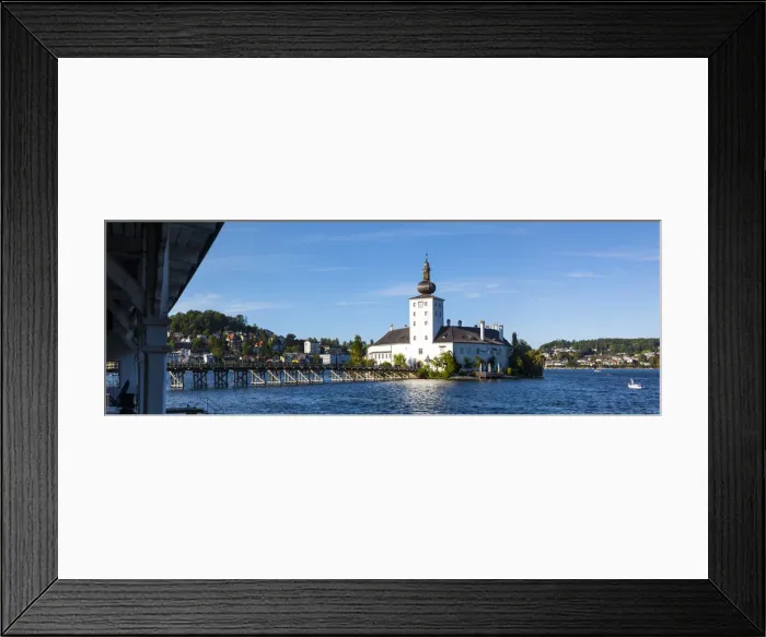 Framed Print : Schloss Ort on Lake Traunsee, Gmunden, Salzkammergut, Upper Austria, Austria Framed Print : Schloss Ort on Lake Traunsee, Gmunden, Salzkammergut, Upper Austria, Austria